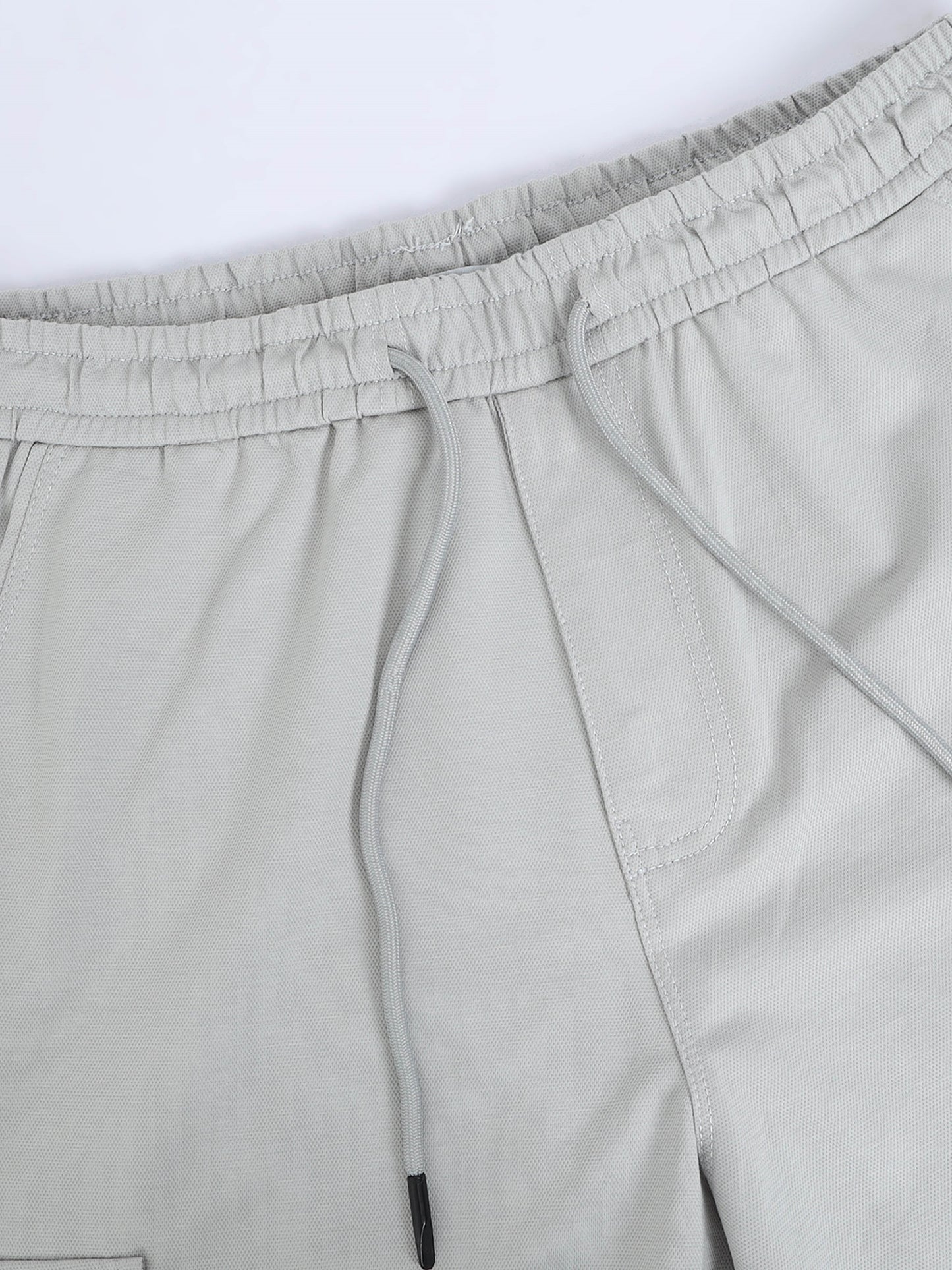 Light Grey Cotton Blend Knitted Stretchable Track Pant