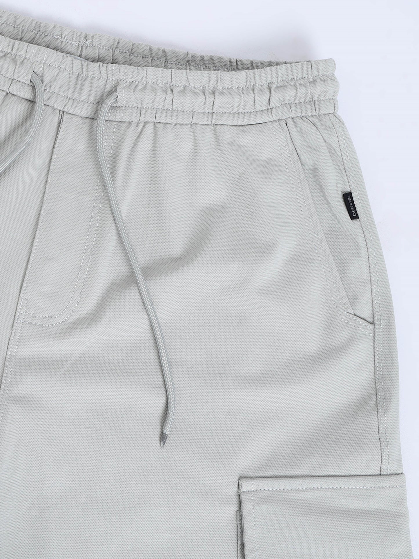 Light Grey Cotton Blend Knitted Stretchable Track Pant