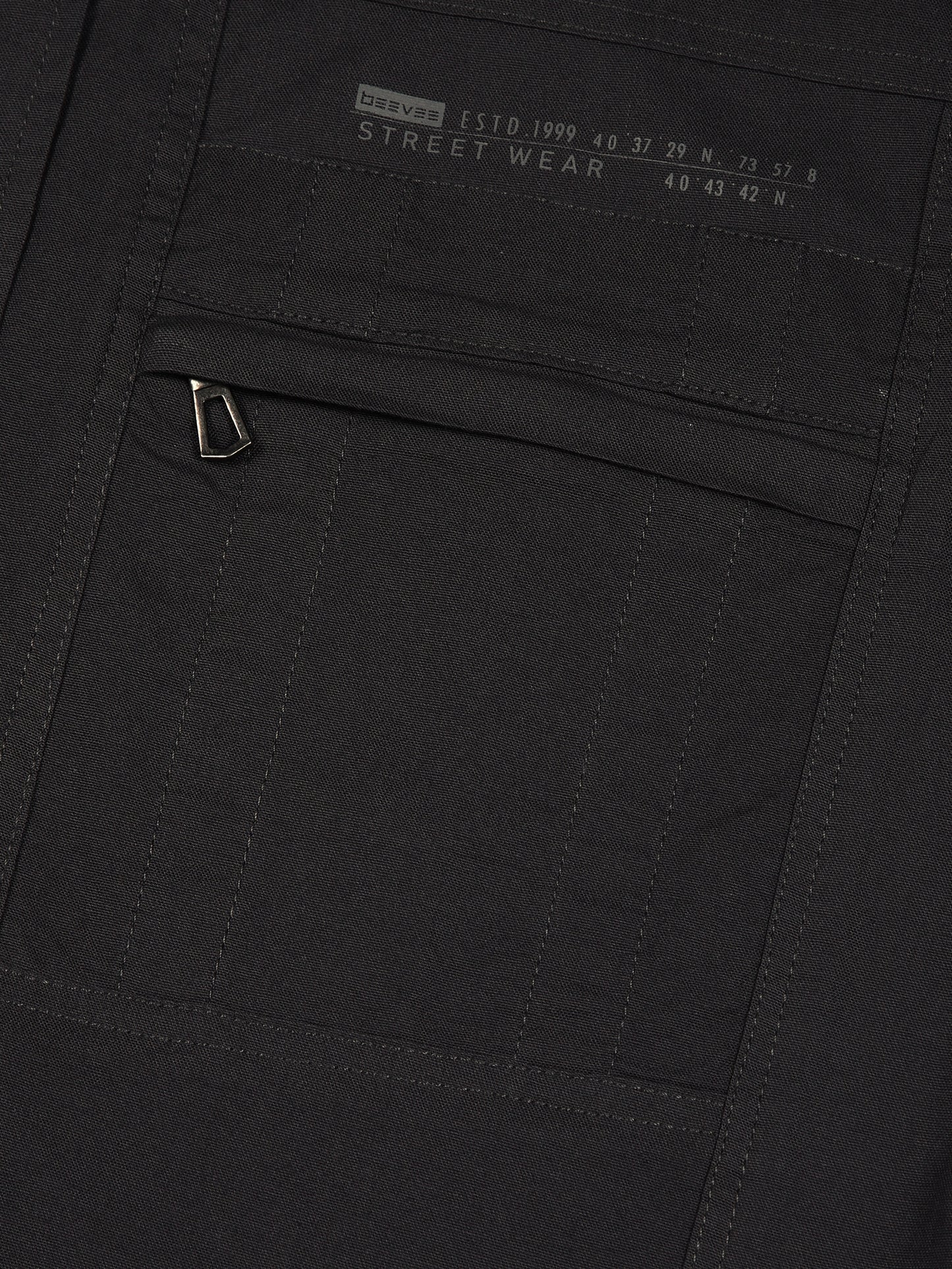 Multi Pocket with Zip Stretchable Grey Cargo Shirt