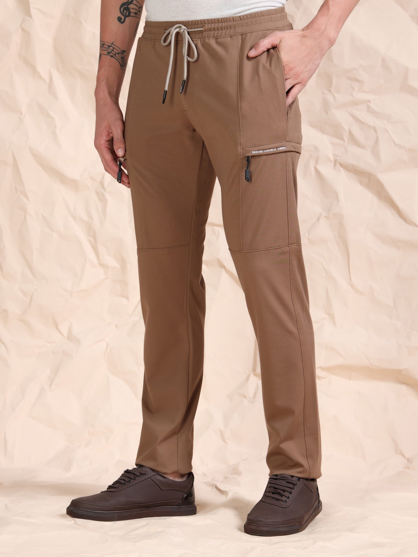 Stretchable Brown Track Pant