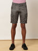 Multi Pocket Stretchable Grey Cargo Shorts