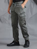 Cotton Lycra Green   Cargo Pants with 7 Pockets