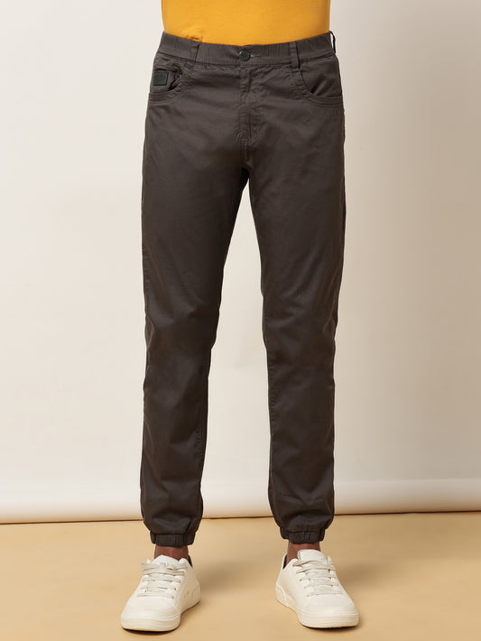 Grey Elasticated Waist Stretchable Jogger Lounge Pants