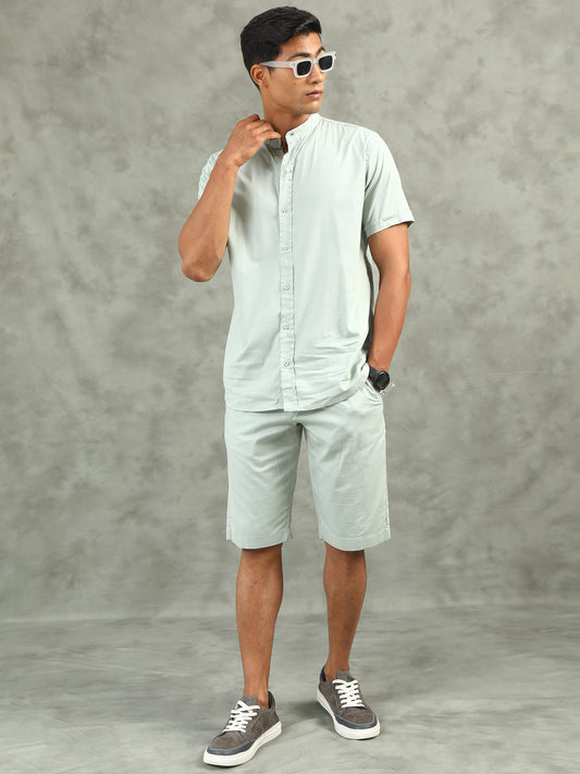 Mint Regular Fit Solid Co-ord Sets