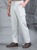 Light Grey Cotton Blend Knitted Stretchable Track Pant