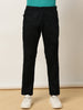 Elasticated Waist Zip Pocket Stretchable Navy Lounge Pants with Side Tape