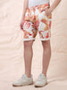 Men's Printed Cotton Blend Mid-Rise Casual Shorts