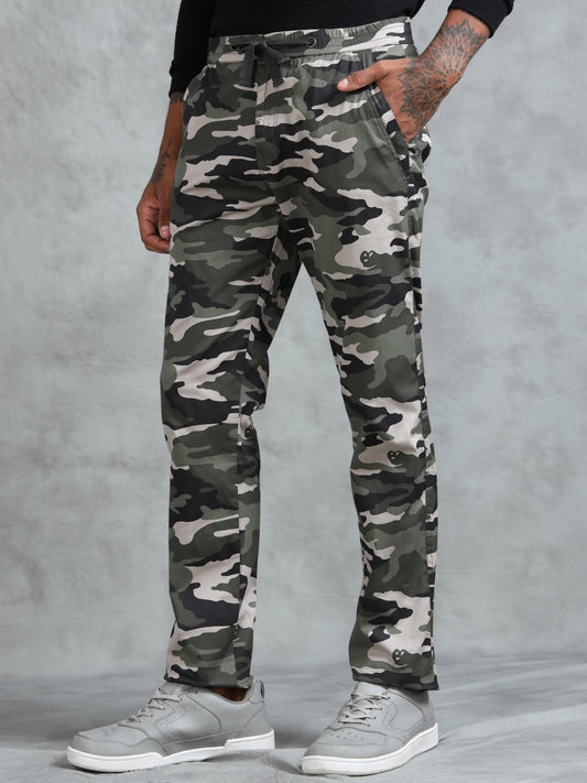 Ash Camo Print Cotton Lycra  Pyjama