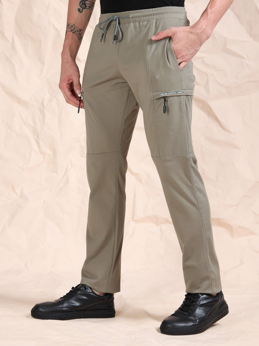 Stretchable Light Olive Track Pant