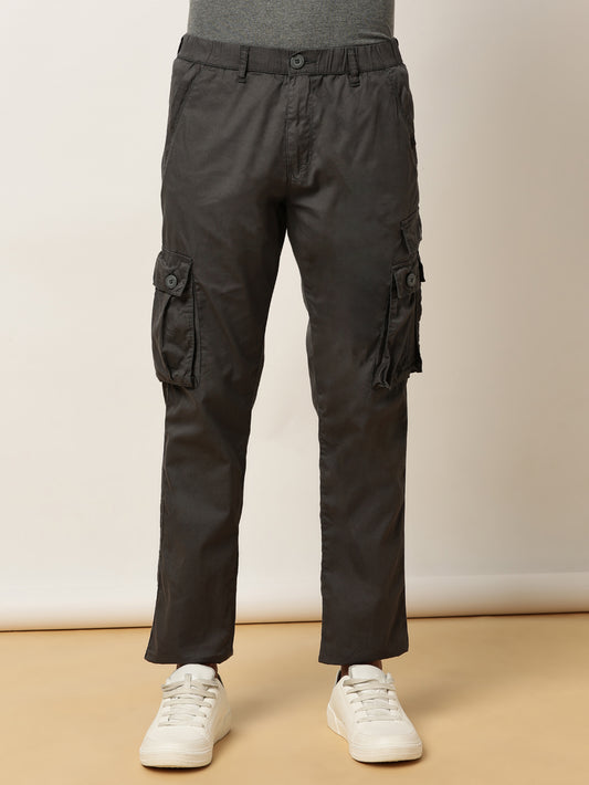 BEEVEE Melange Grey Solid Lounge Wear Bottoms for Men