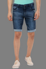 Dark Blue Stretchable Denim Shorts