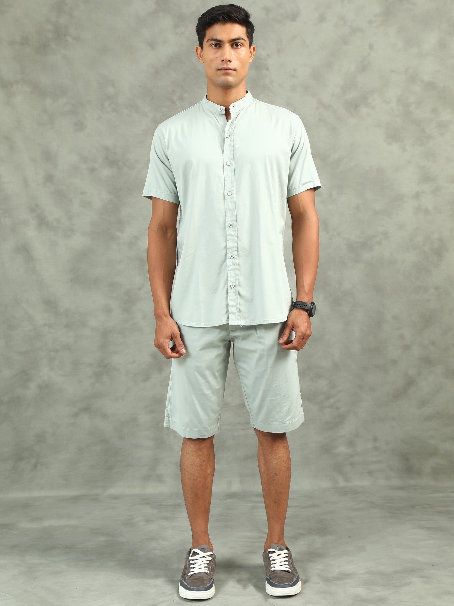 Mint Regular Fit Solid Co-ord Sets