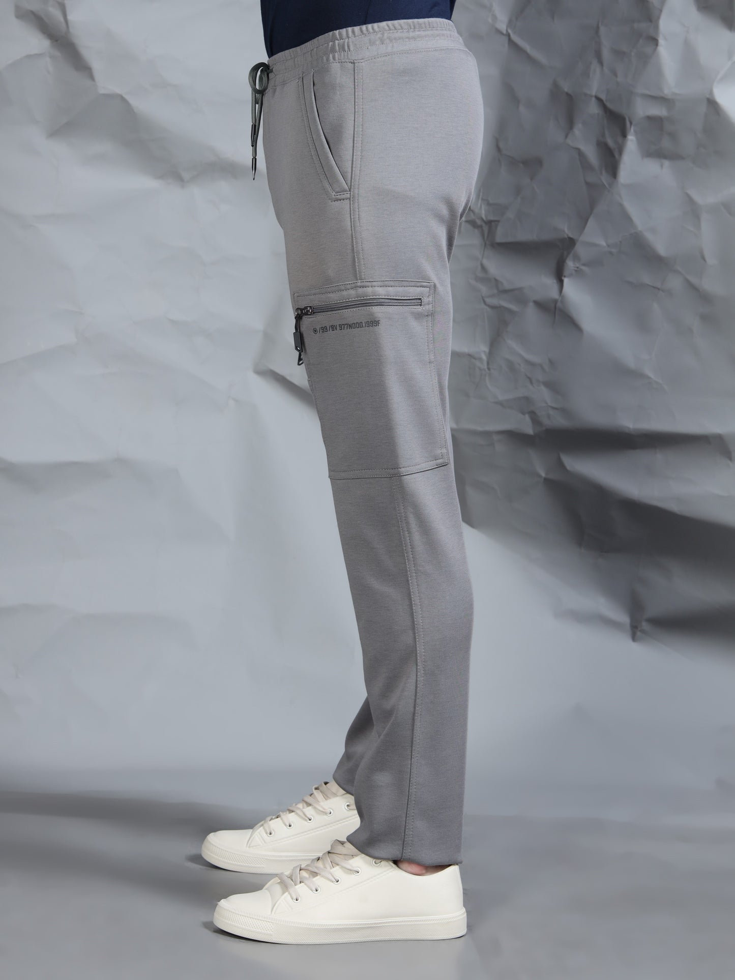 Stretchable Light Grey Track Pant