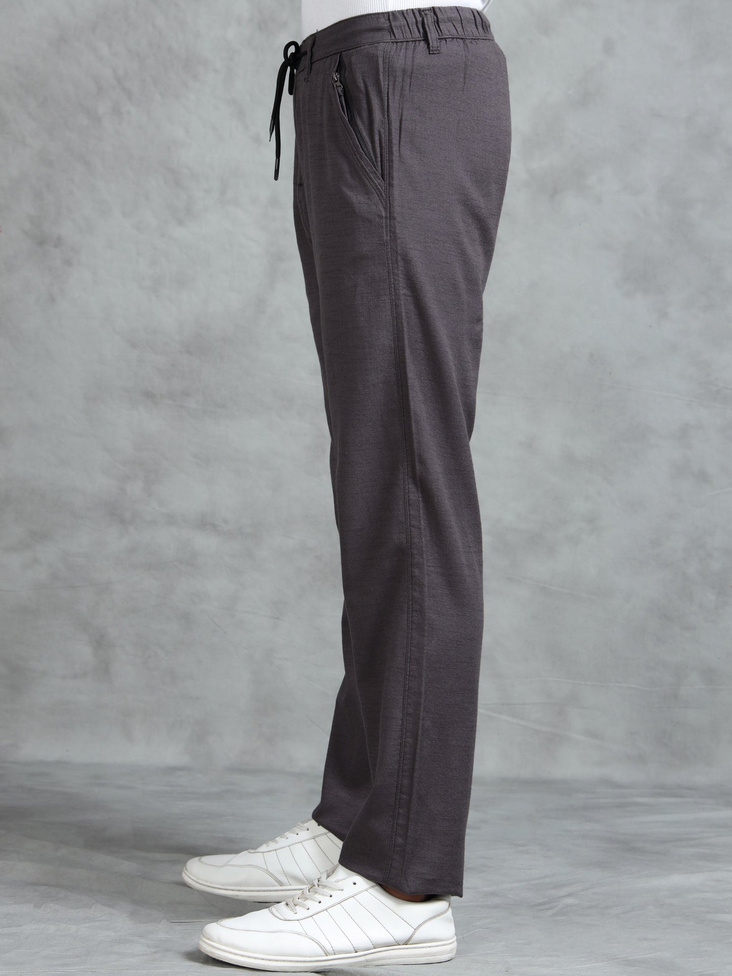 Dark Grey 100% Cotton Solid Pyjama