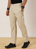Light Weight Elasticated Waist Zip Pocket Beige Lounge Pants