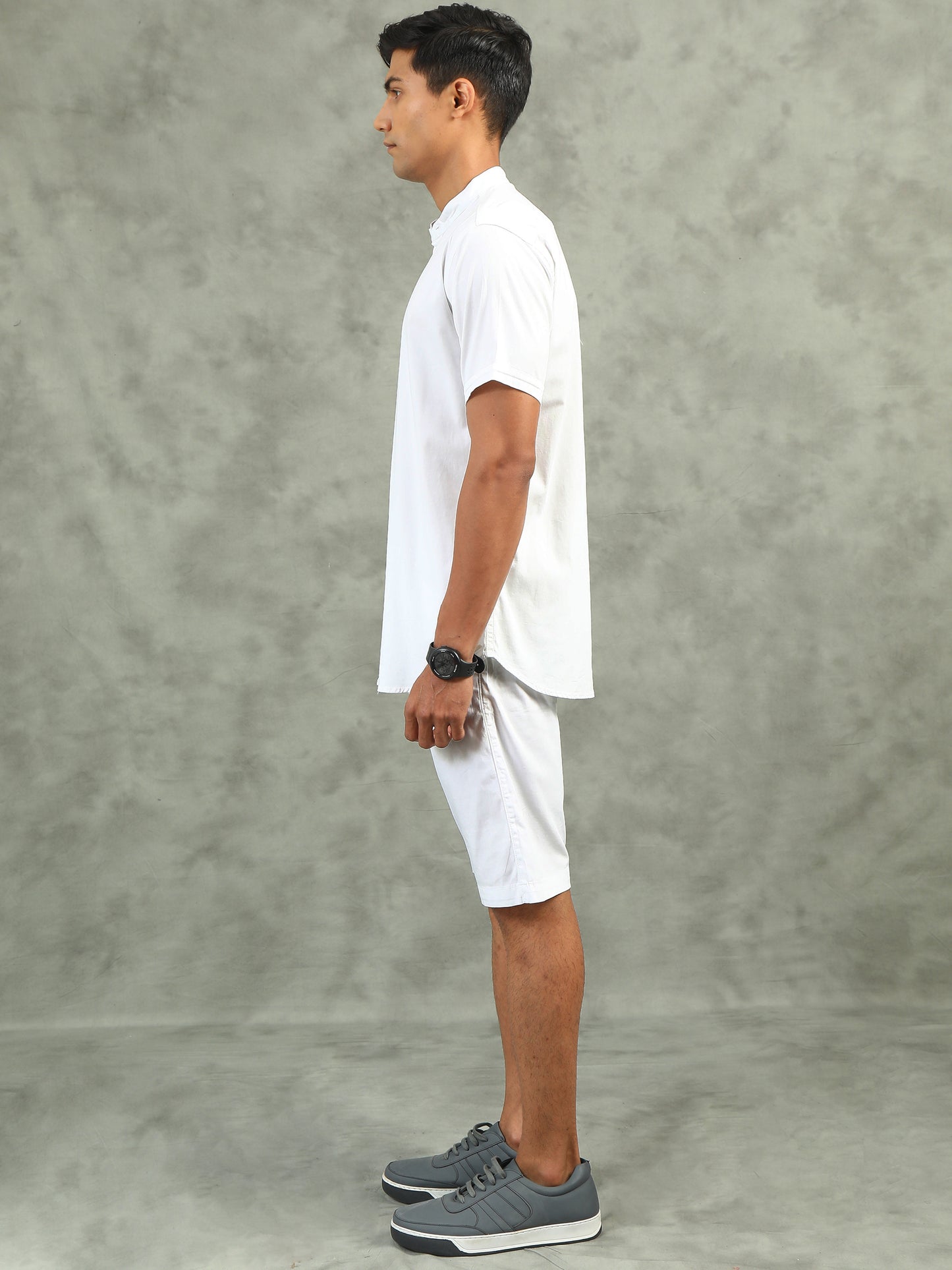 White Regular Fit Solid Co-ord Sets