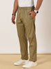Light Weight Elasticated Waist Zip Pocket Khaki Lounge Pants