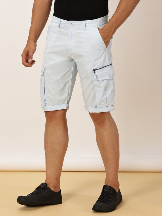 Multi Pockets Sky Cargo Shorts