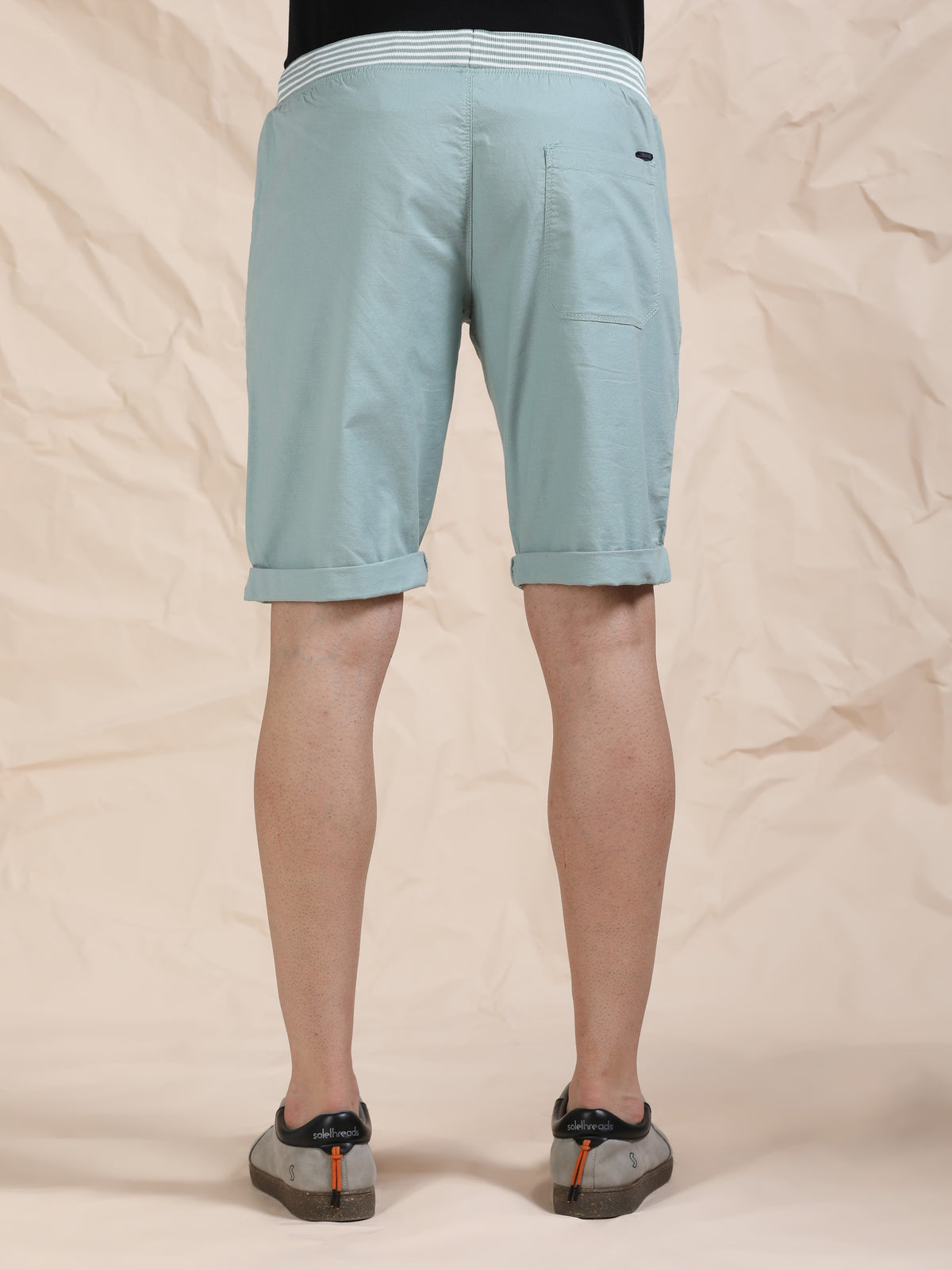 Mint Casual Cotton Lycra Shorts