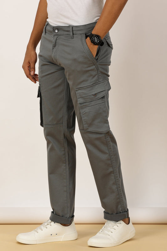 Zip Pocket Stretchable Green Cargo