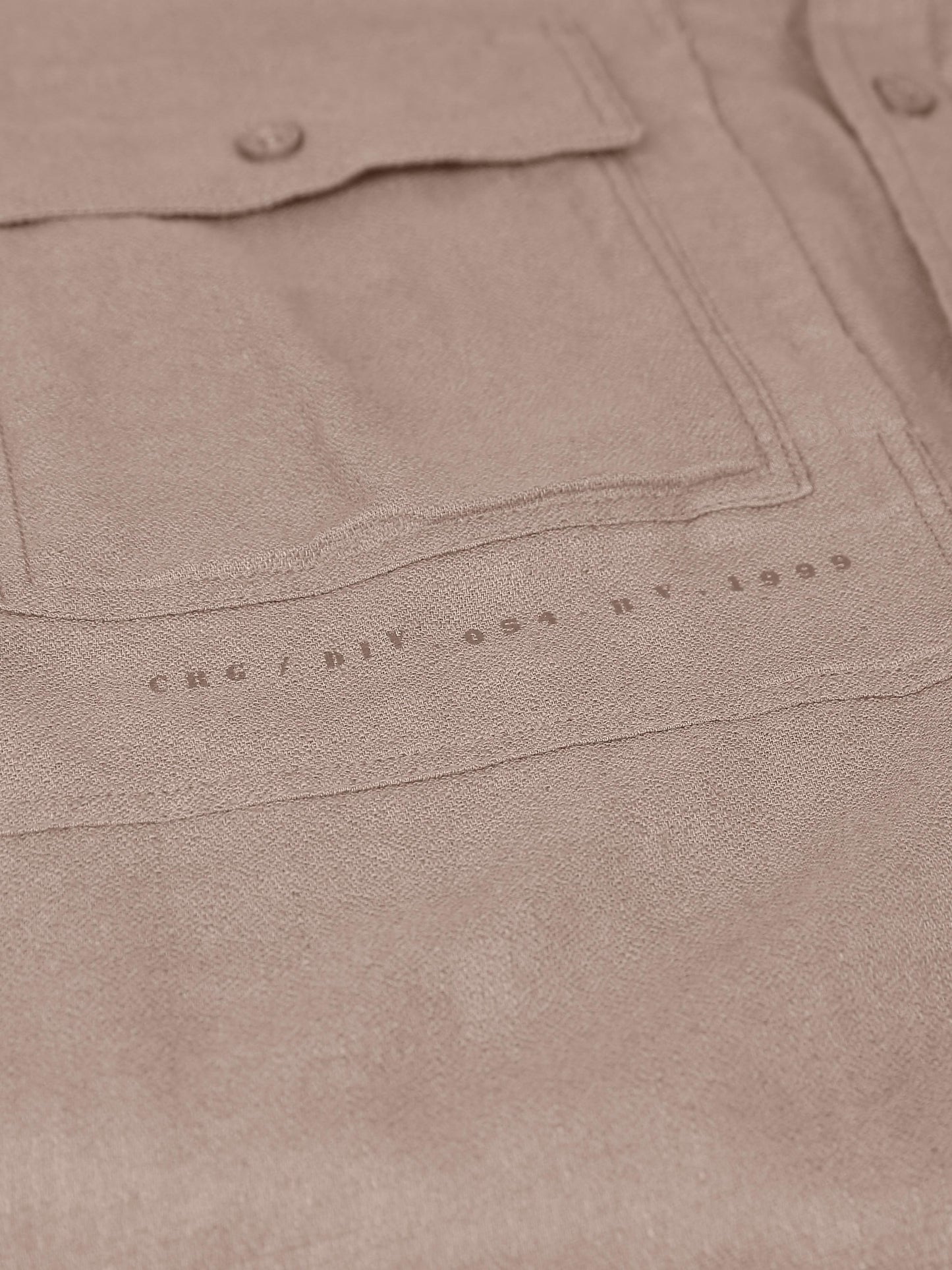 Full Sleeve Double Pocket Khaki Shirt