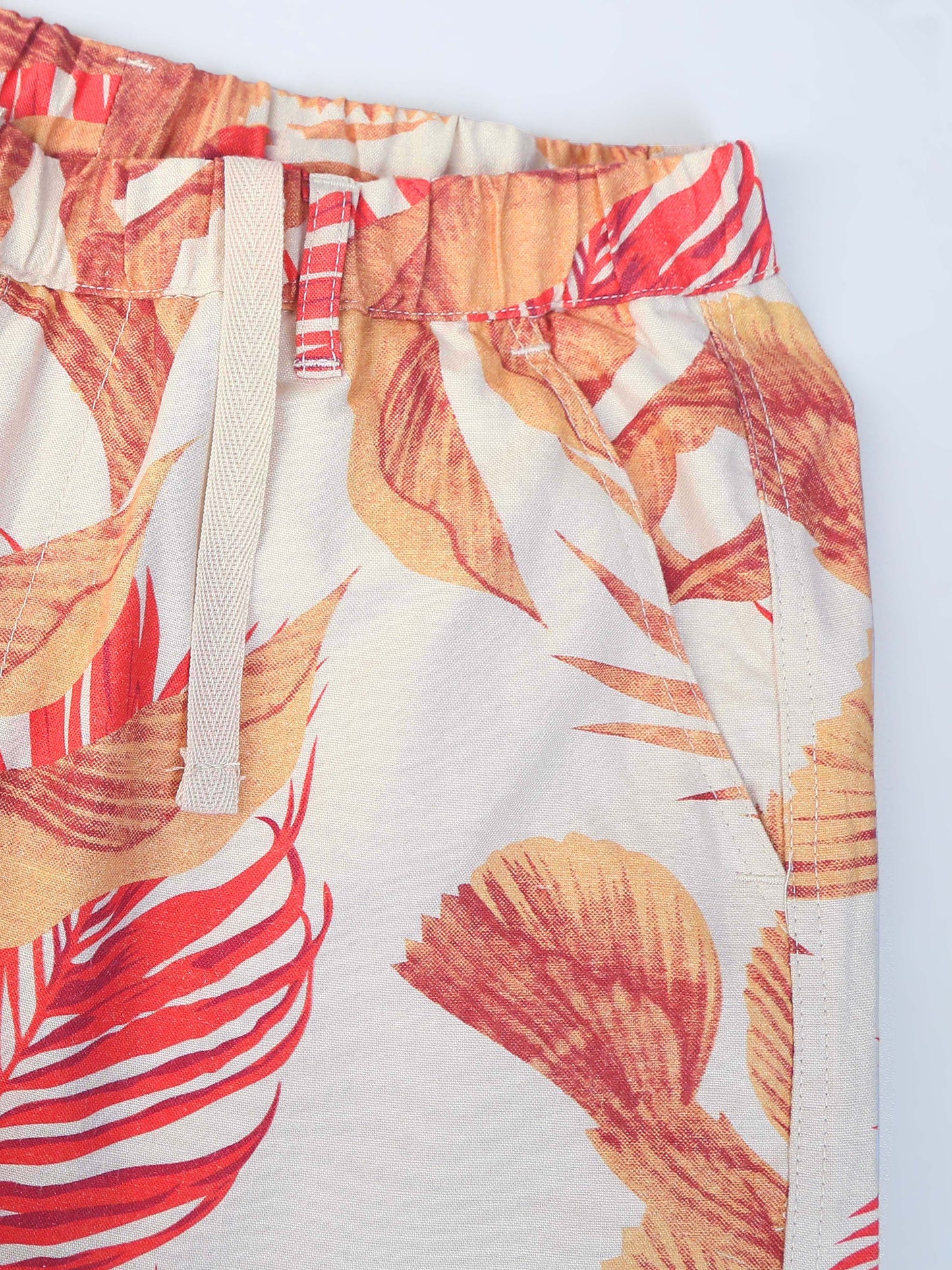 Men's Printed Cotton Blend Mid-Rise Casual Shorts