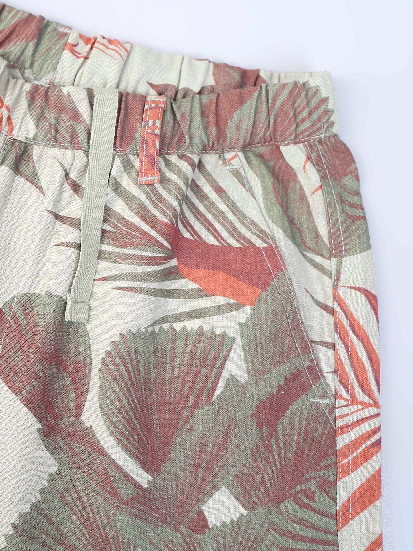 Men's Printed Cotton Blend Mid-Rise Casual Shorts
