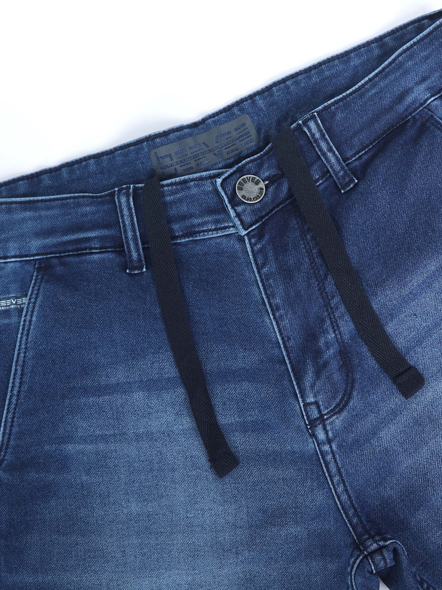 Cross Pocket Indigo Denim Shorts