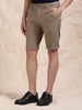 Cross Pocket Mud Shorts with Metal Button