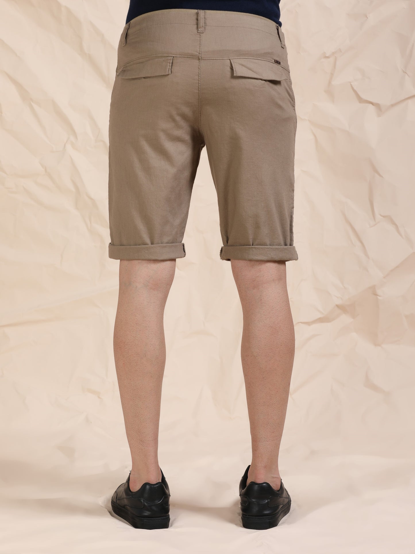 Cross Pocket Mud Shorts with Metal Button
