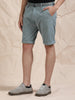 Cross Pocket St Grey Shorts with Belt