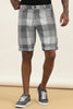 Elasticated Waist Multi Color Yarn Dyed Check Shorts