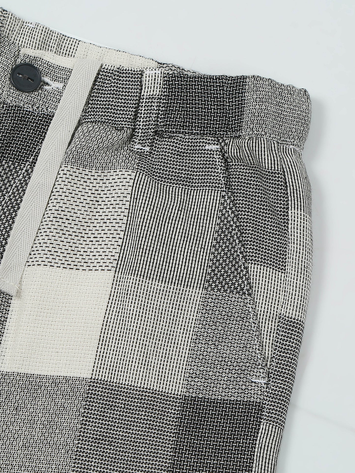 Elasticated Waist Multi Color Yarn Dyed Check Shorts