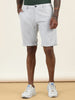 Yarn Dyed Elasticated Waist Beige Shorts