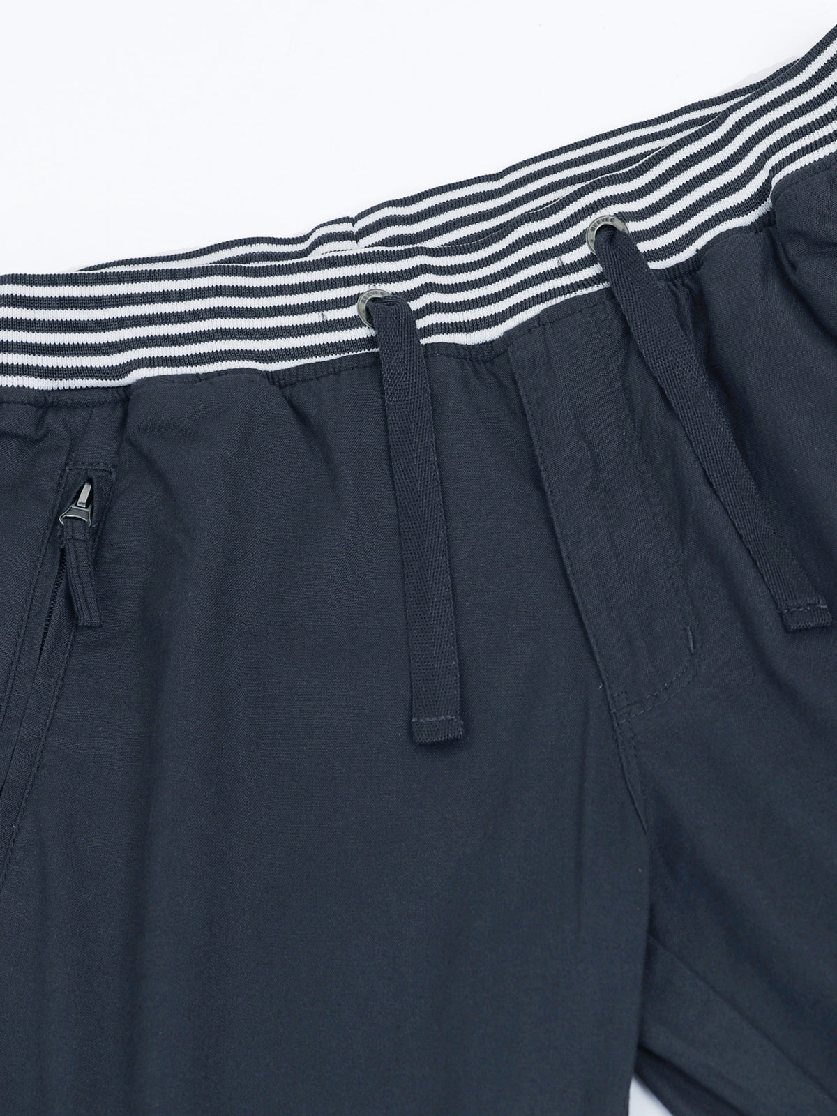 Grey Casual Cotton Lycra Shorts