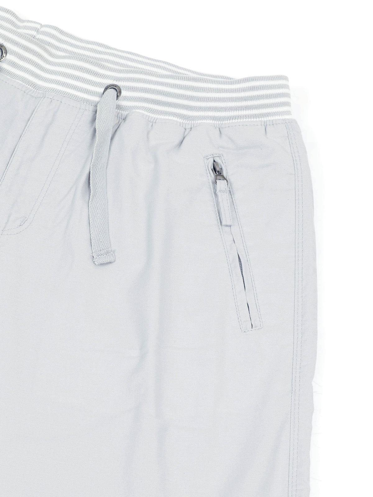 Light Grey Casual Cotton Lycra Shorts