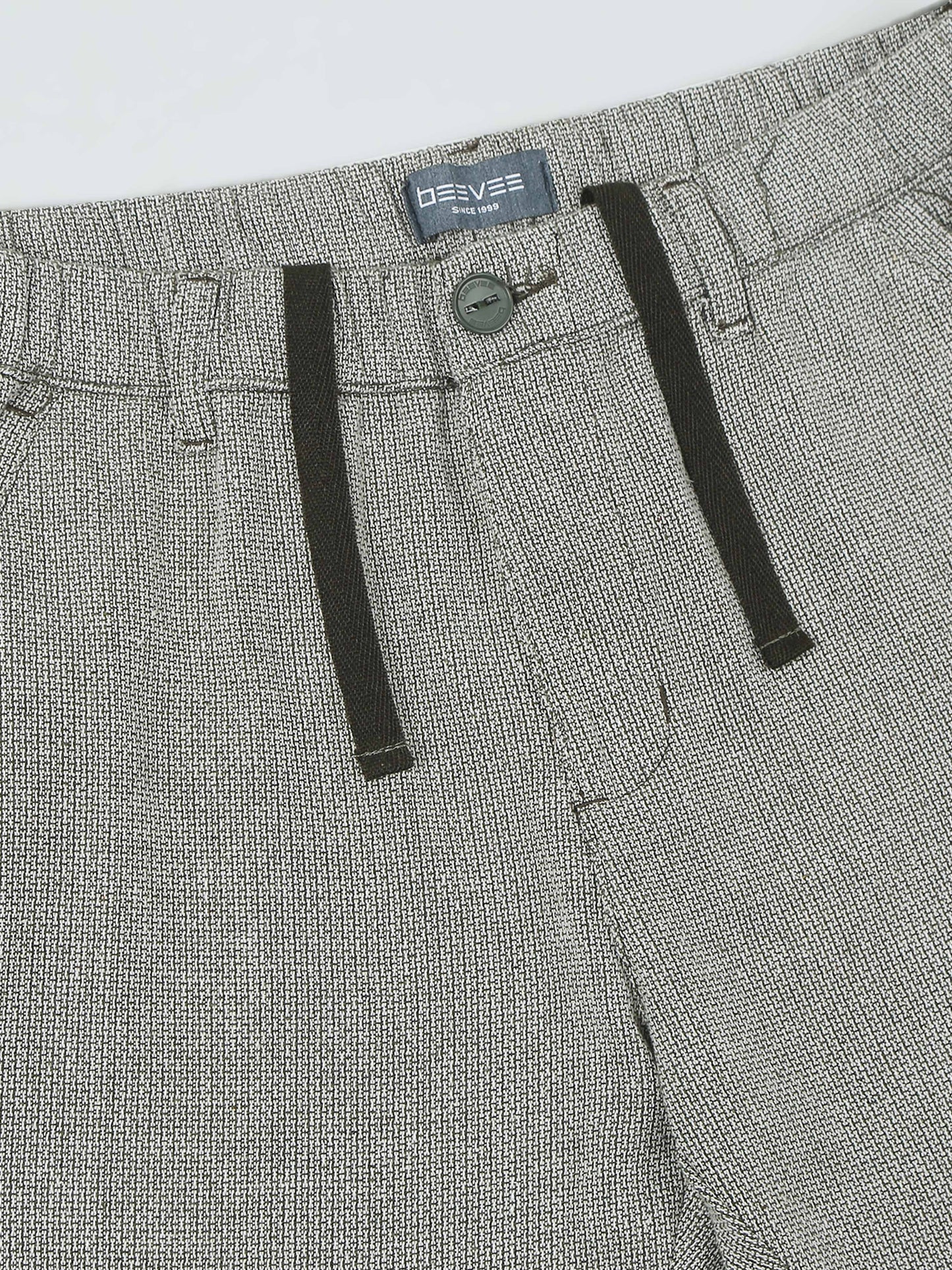 Yarn Dyed Elasticated  Waist Zip Pocket Olive Lounge Pants