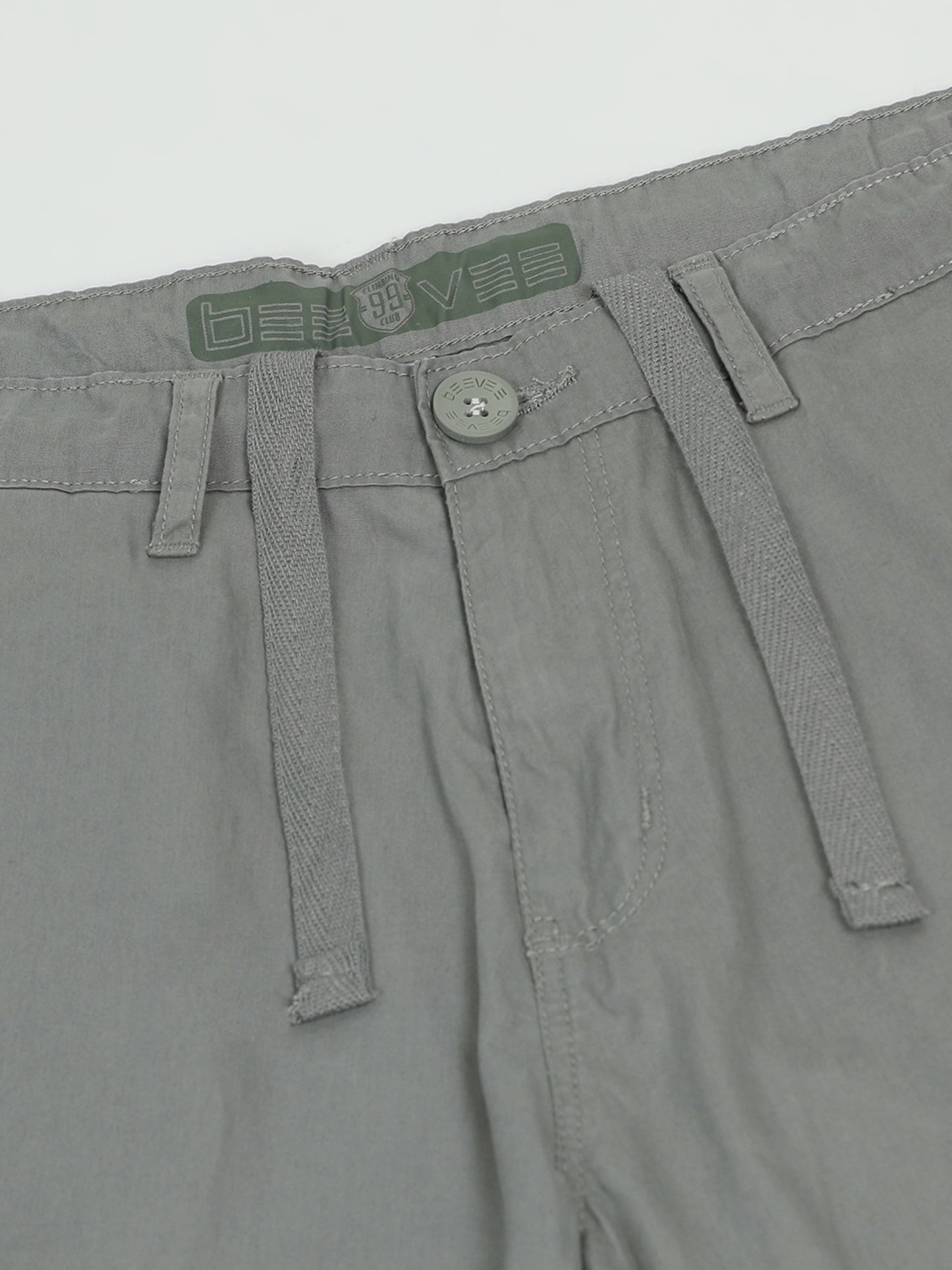 Cotton F Green Cargo Shorts with Cross Pocket