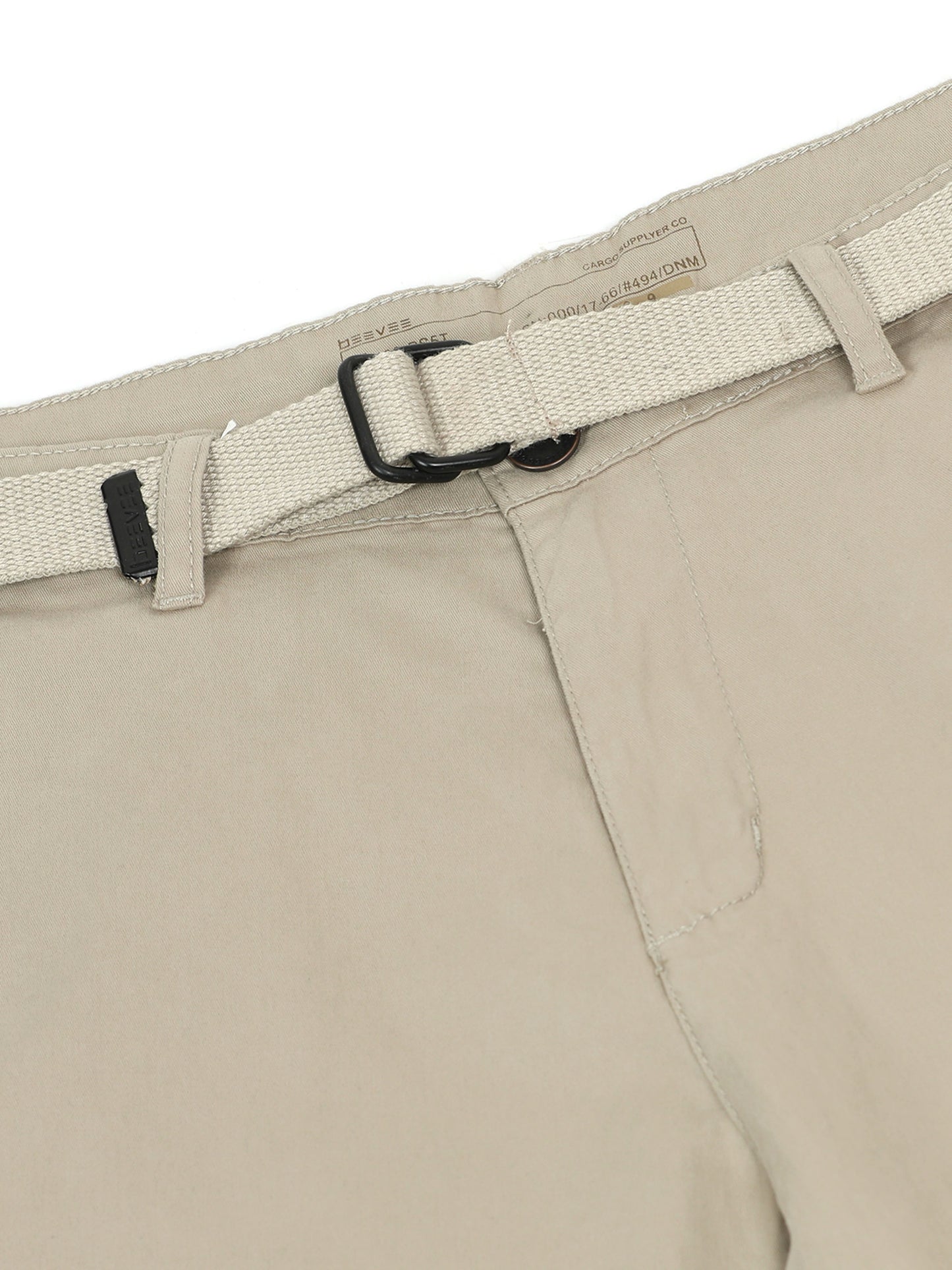 Cross Pocket Sand Shorts with Belt