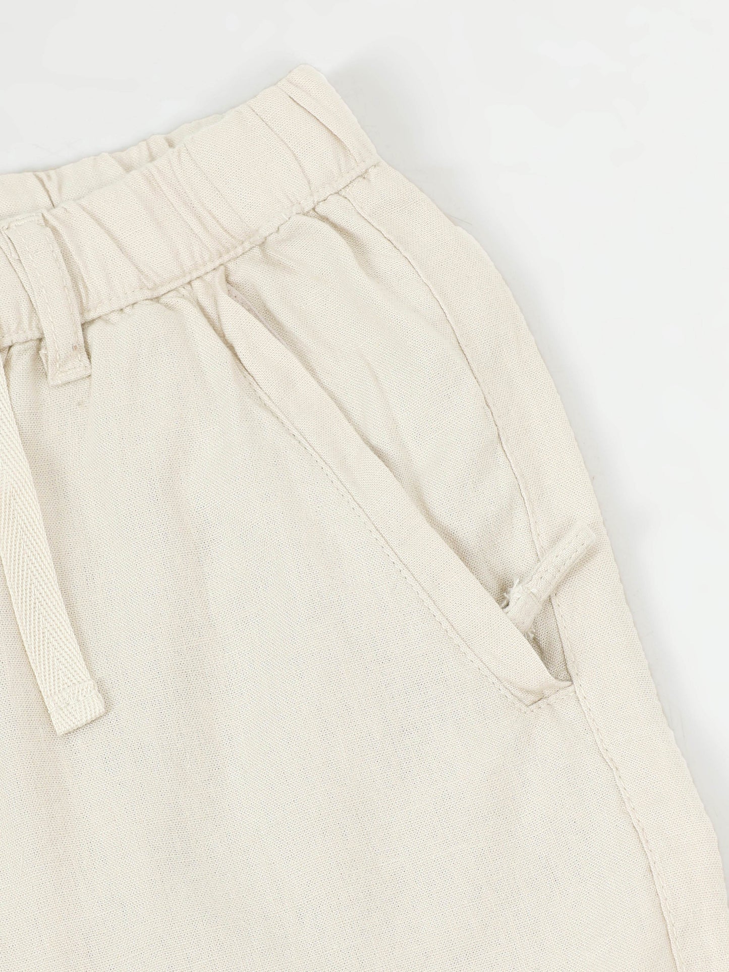 Cotton Viscose Linen Blend Natural Cord Set