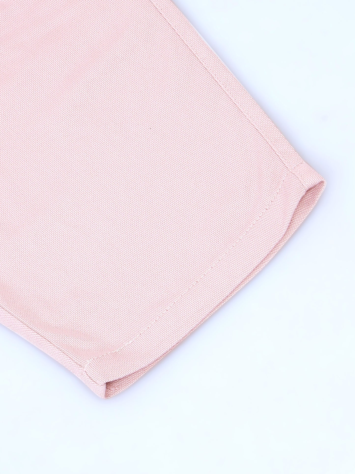 Structred Fabric Zip Pocket Stretchable Pink Shorts