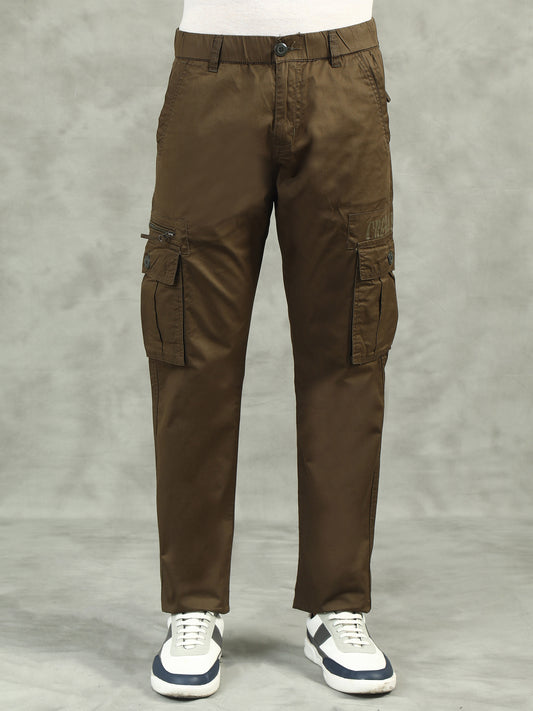 Olive Elasticated Waist Cargo Lounge Pants