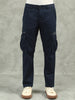 Navy Elasticated Waist Cargo Lounge Pants