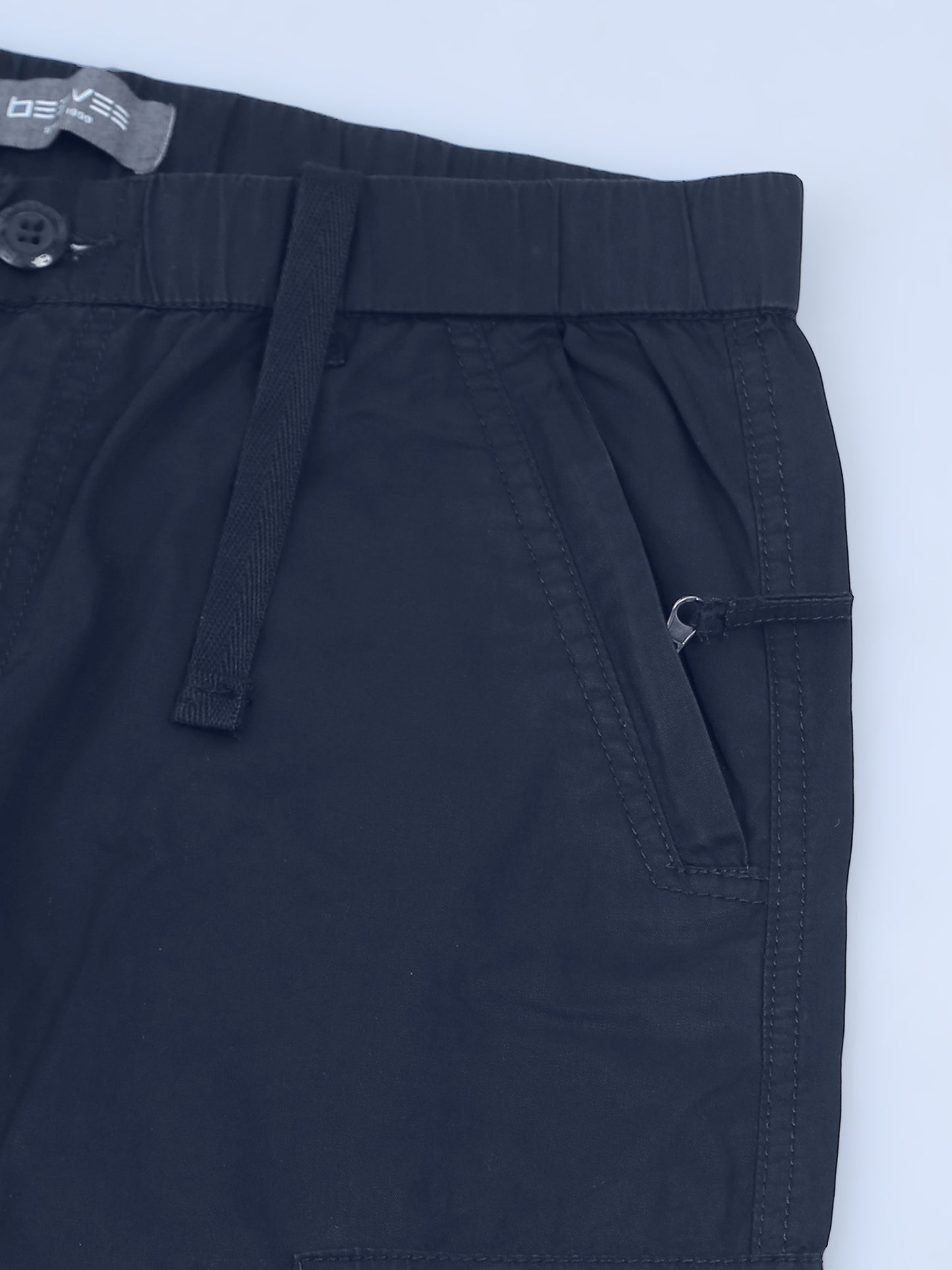 Navy Elasticated Waist Cargo Lounge Pants