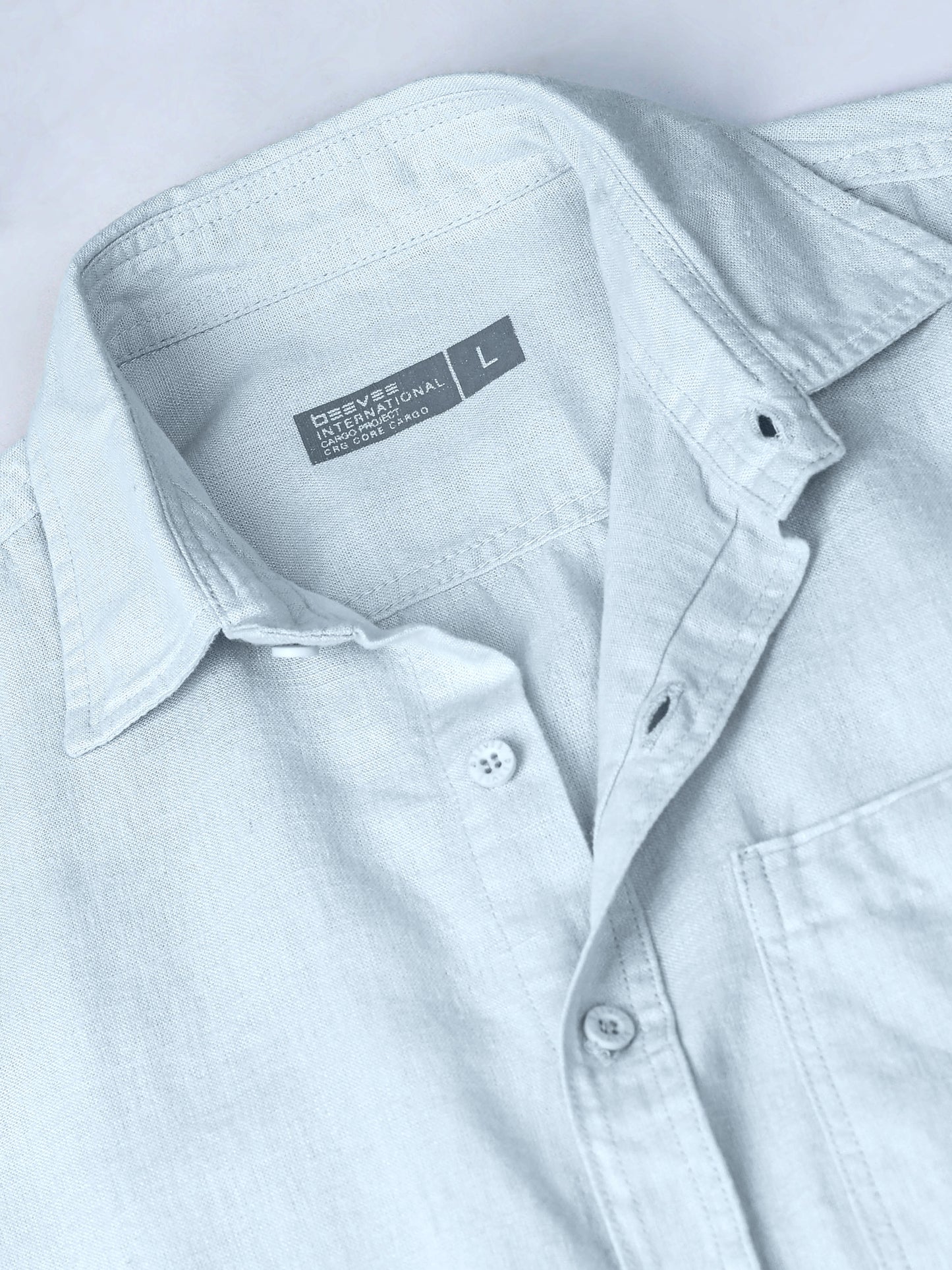 Half Sleeve Single Pocket Sky Color Shirt