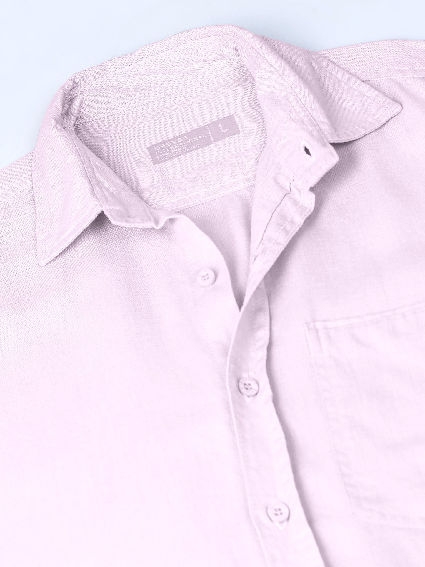Half Sleeve Single Pocket Light Puple Color Shirt
