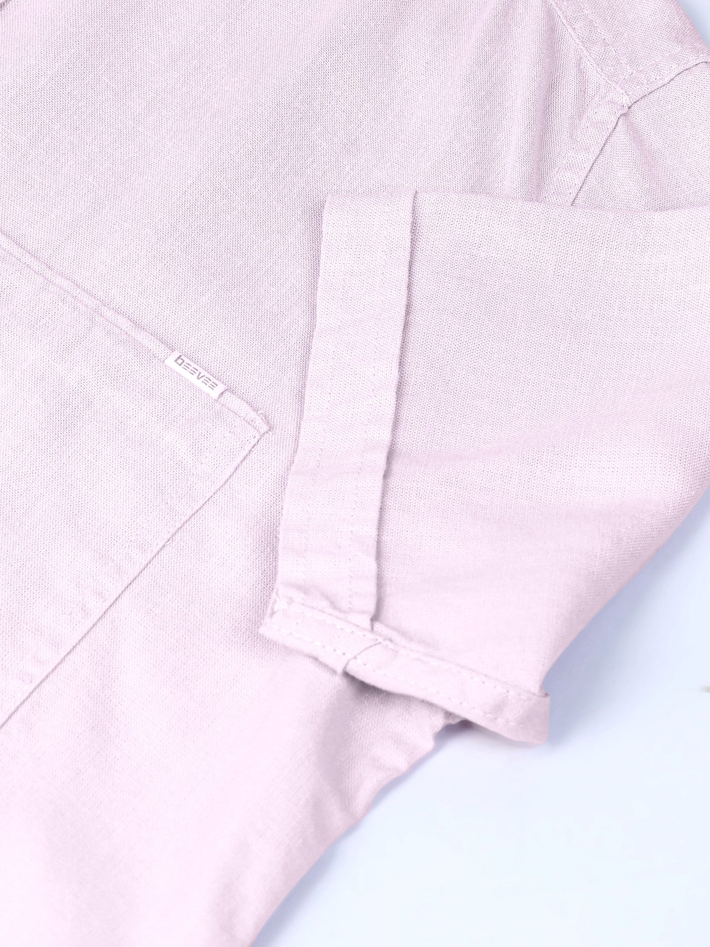 Half Sleeve Single Pocket Light Puple Color Shirt