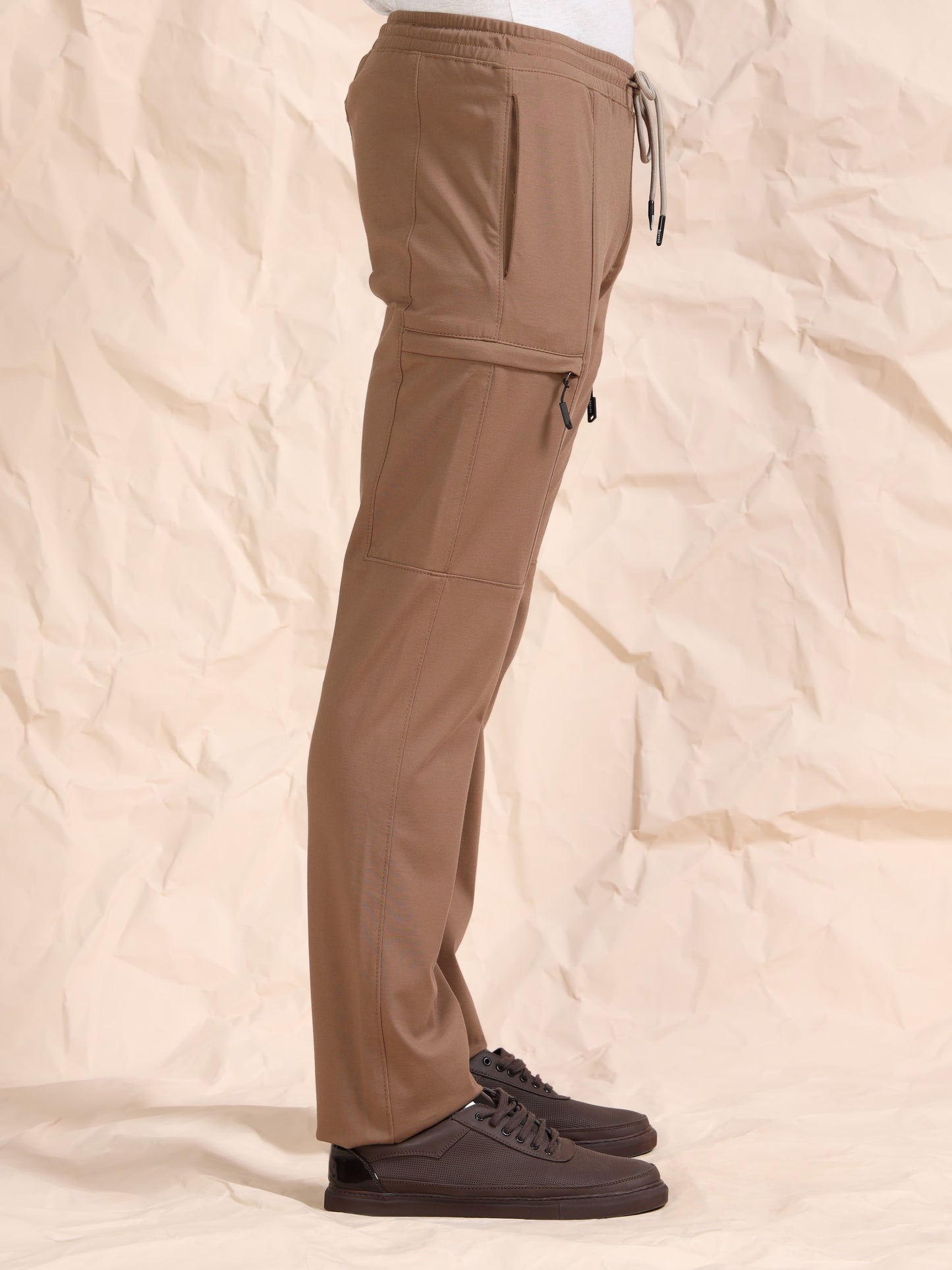 Stretchable Brown Track Pant