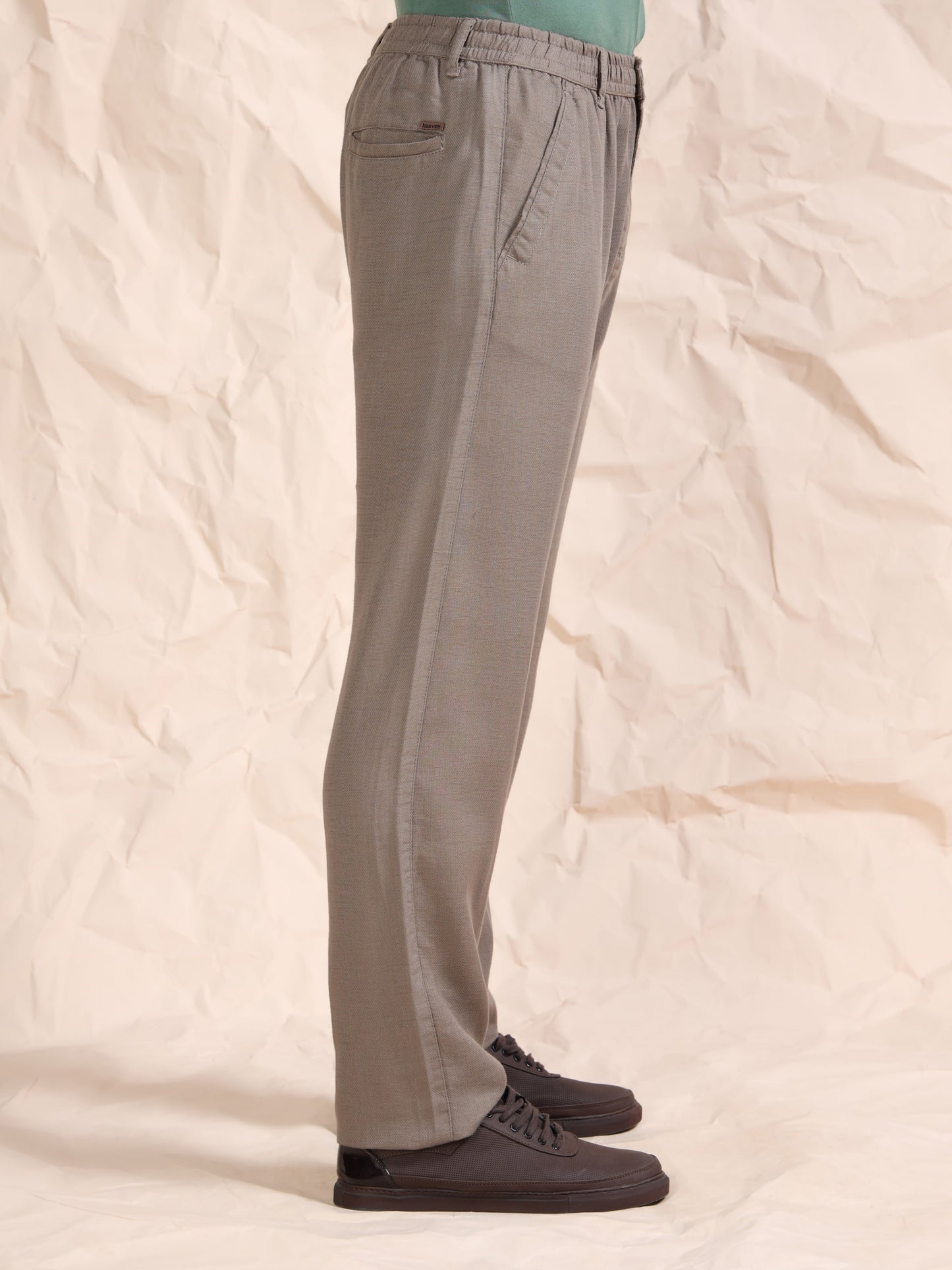 Mud Cotton Linen Solid Mid Rise Pyjama