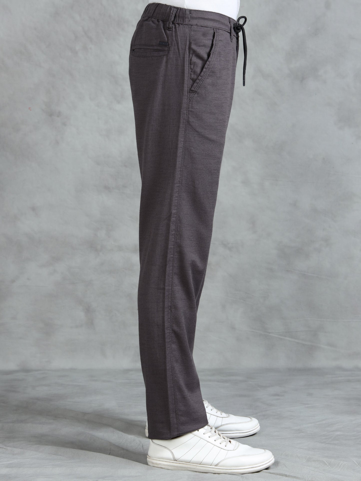 Dark Grey 100% Cotton Solid Pyjama